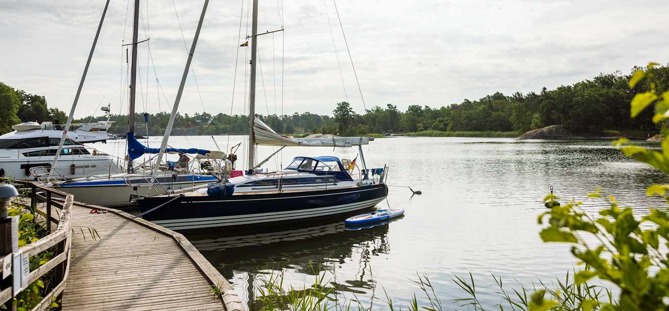 Gästhamn för båtar i skärgården