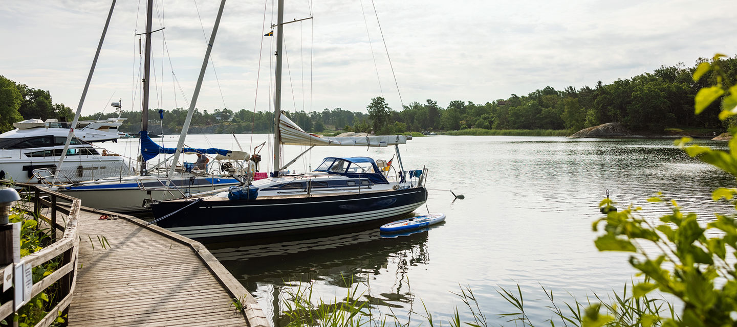 Gästhamn för båtar i skärgården