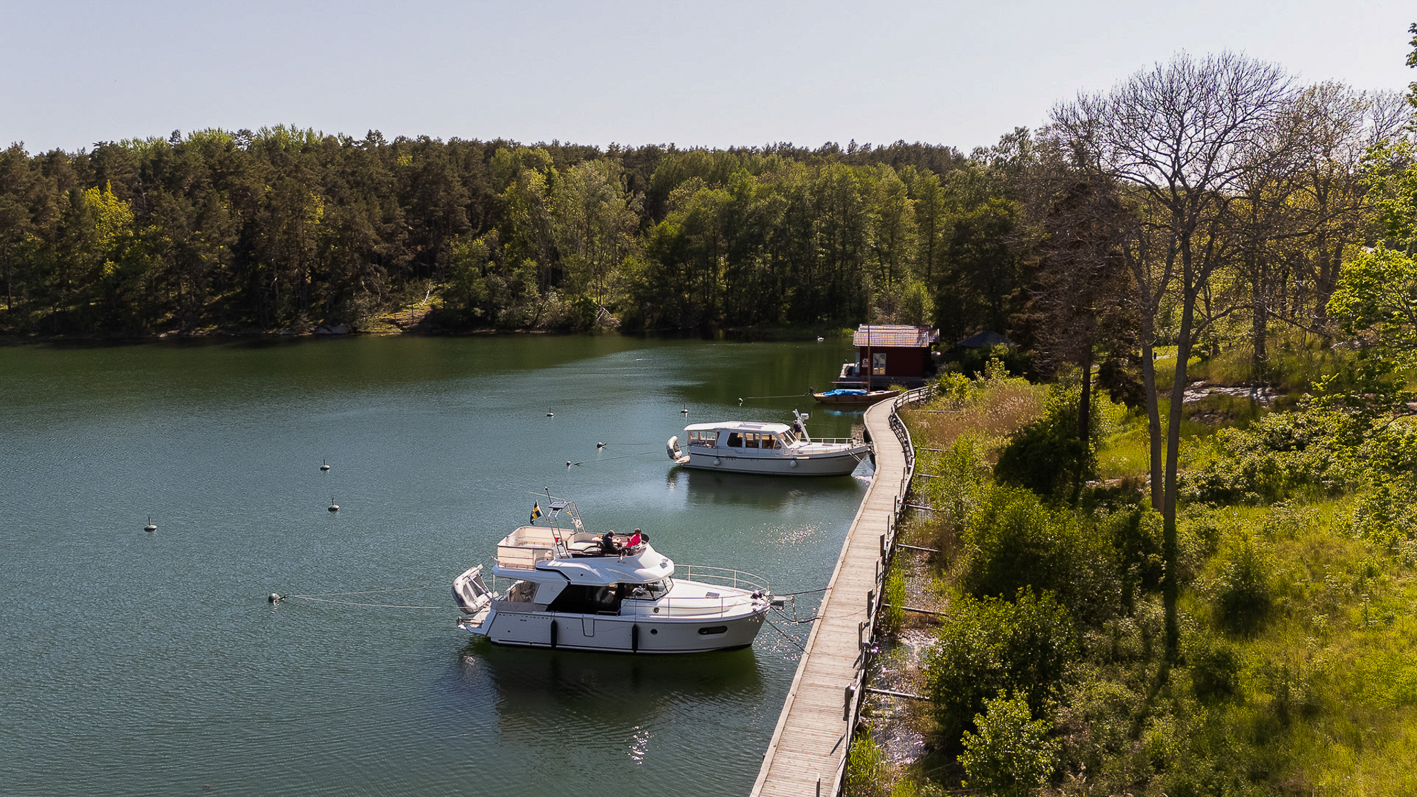 Båthamn i Hemviken med bastu och båtplatser