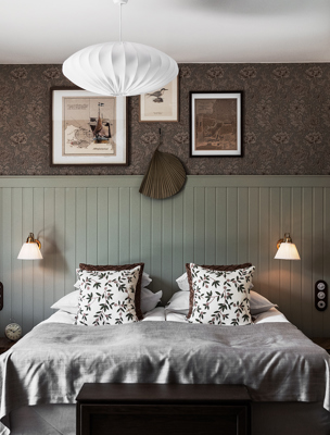 Hotellrum med vacker inredning