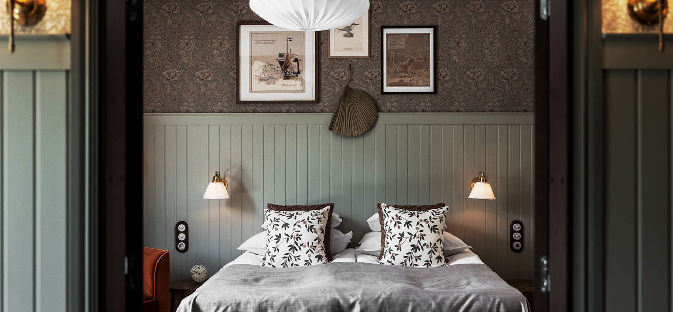 Hotellrum med vacker inredning